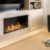 Linear Slim Heating Fireplace, Steel, Wall - view 2