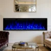 Linear Slim Heating Fireplace, Steel, Wall - view 4