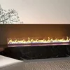 Linear Slim Heating Fireplace, Steel, Wall - view 6