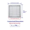 Louver Hinged Access Panel, Aluminum, Aluminum Alloy - view 4