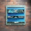 Louvered Ventilation Exhaust Fan, Wall, 220 V, Electric - view 4