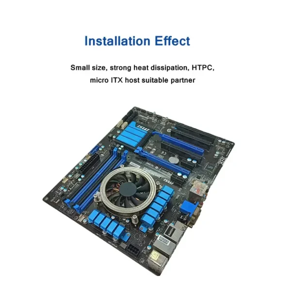 Low Profile Cpu Cooler, RGB, Copper, Aluminum - view 6
