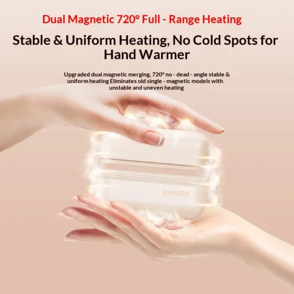 Magnetic Detachable Hand Warmer, Portable, USB, 6W - view 4
