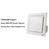 Material Square Exhaust Fan, 35dB, Plastic