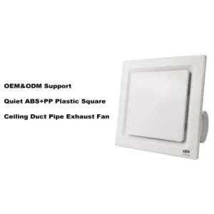 Material Square Exhaust Fan, 35dB, Plastic