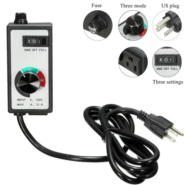 Max Electronic Fan, 120V, 15A, Inline, Ceiling - view 3