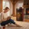 Metal Automatic Pellet Fireplace, Steel, wood fireplace - view 5