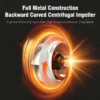 Metal Blower, DCFAIR, 250mm, Centrifugal, 220-240V - view 4