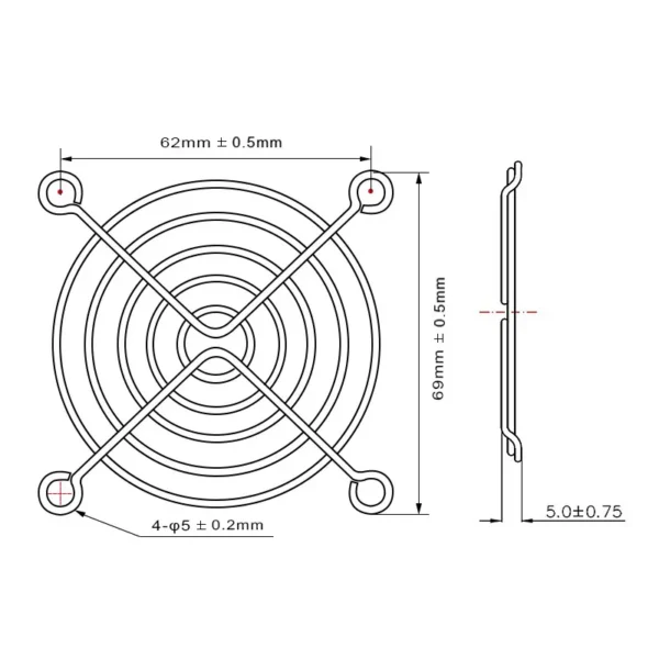 Metal Fan, 70x70mm, Axial - view 3