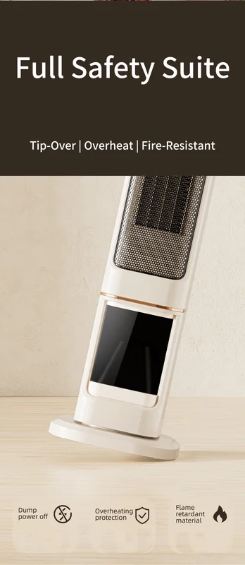 Metal Freestanding Tower, 2000W, Portable, PTC, 12-Hour - view 5