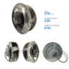 Metal Impeller, R3G310-AN48-78, SK-R1-FAN1-F8, 230V, 2400RPM - view 2