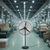 Metal Industrial Stand Fan, 3-Speed, 110-220V, 180 W(0.24hp)