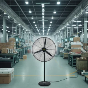Metal Industrial Stand Fan, 3-Speed, 110-220V, 180 W(0.24hp)