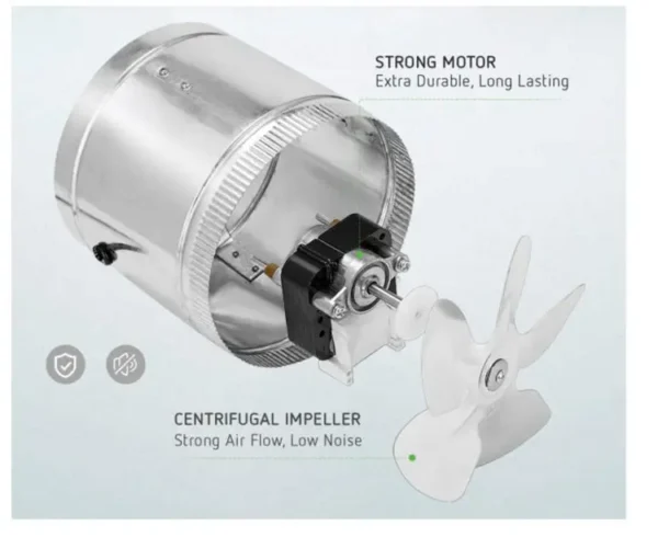 Metal Inline Booster Fan, 230~240V, Steel - view 3