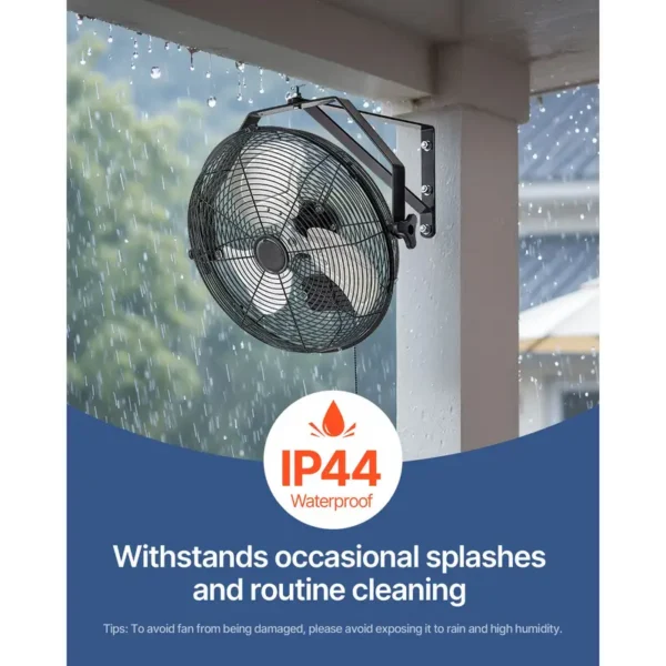 Metal Wall Mount Fan, 2473, CFM, Waterproof, IP44 - view 3