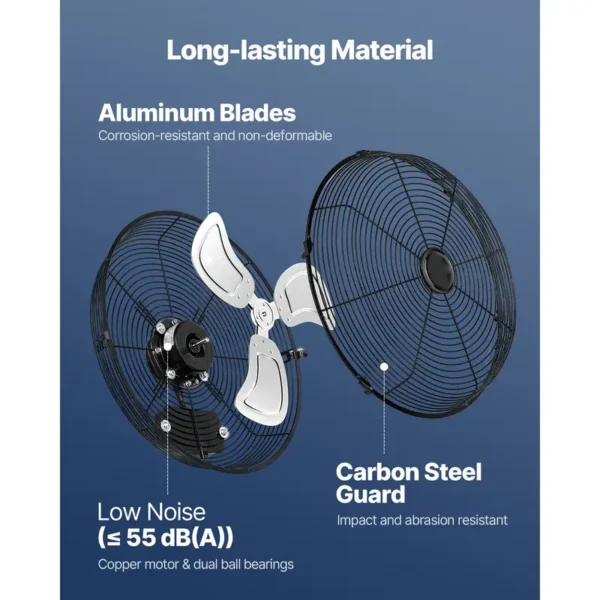 Metal Wall Mount Fan, 2473, CFM, Waterproof, IP44 - view 6