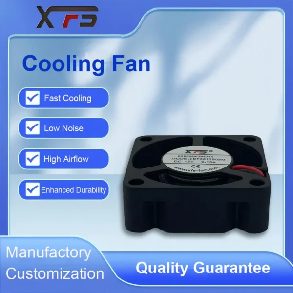 Micro Axial Fan, XFS, XFS3010B05-3, 30x30x10mm, 6000-12000 - view 2