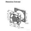 Micro Axial Fan, XFS, XFS3010B05-3, 30x30x10mm, 6000-12000 - view 6