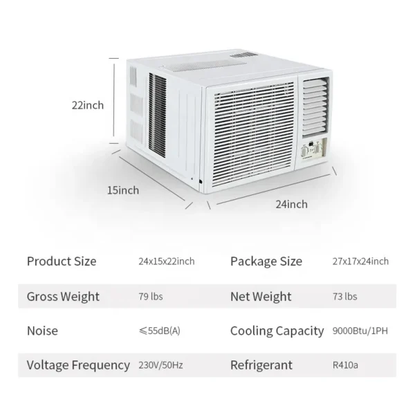 Midea Air Conditioner, R32, R410a, 9000Btu, 230V - view 6