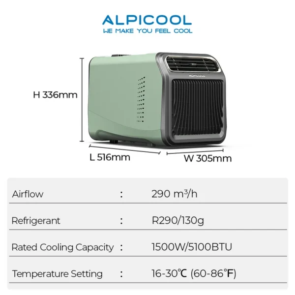 Mini Air Conditioner, Portable, 5100BTU, Battery - view 2