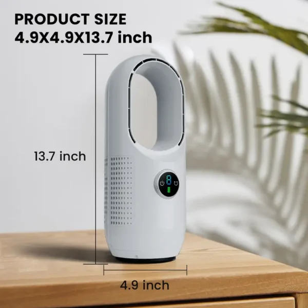 Mini Bladeless Fan, 4000mah, Portable, USB, 90° - view 4