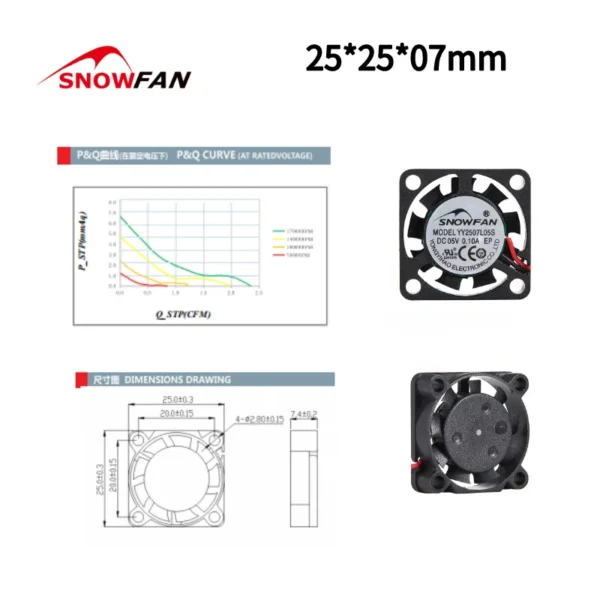 Mini Brushless Cooling Fan, Waterproof, IP55, IP65, 2507 - view 4