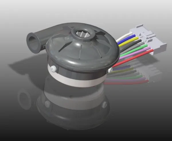 Mini Centrifugal Air Blower, 12V, Brushless, Plastic - view 6
