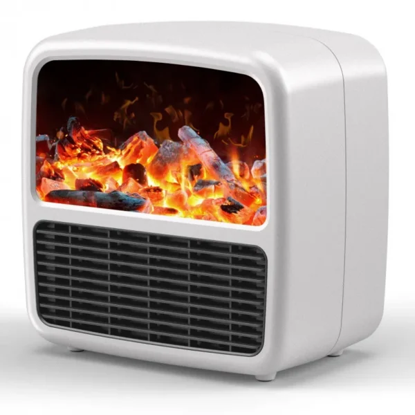 Mini Electric Desktop Fireplace, PTC, USB - view 3