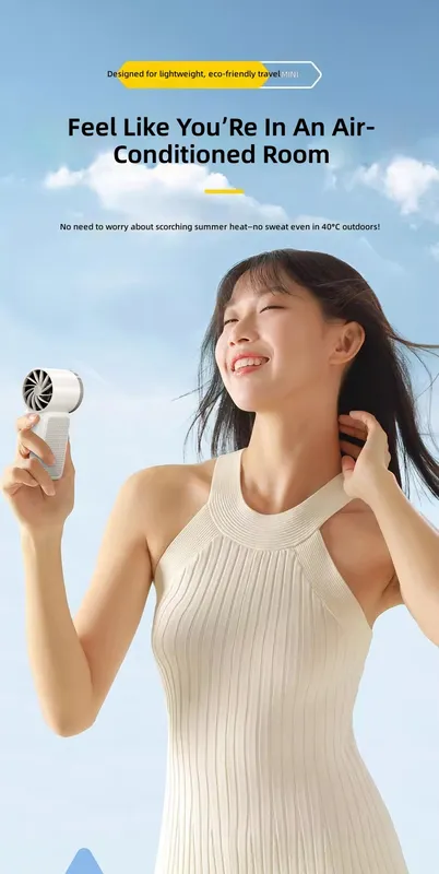 Mini Handheld Fan, USB, Portable, ABS, Plastic - view 5