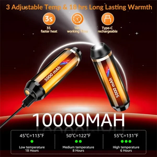 Mini Heater, 10000mAh, USB - view 3
