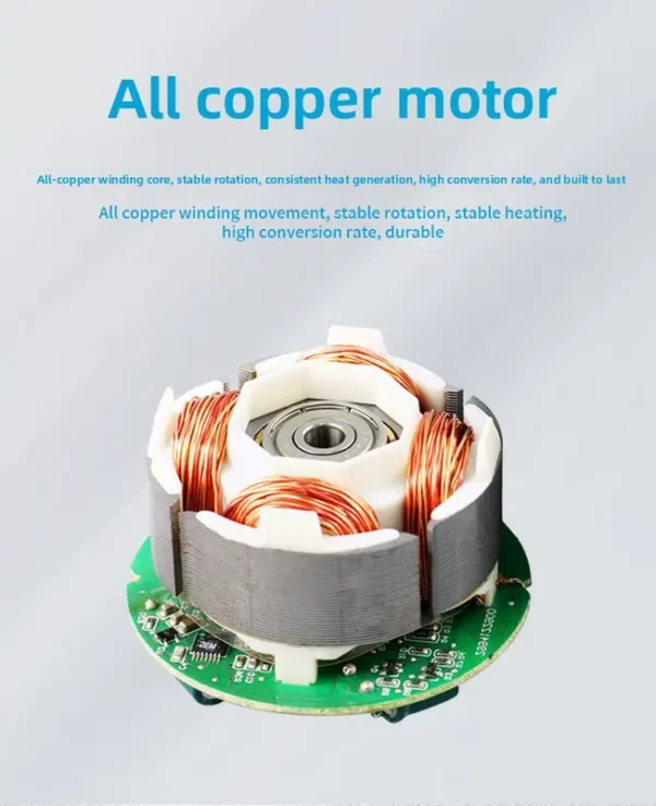 Mini Inline Exhaust Fan, 12V, Copper, 3D - view 5