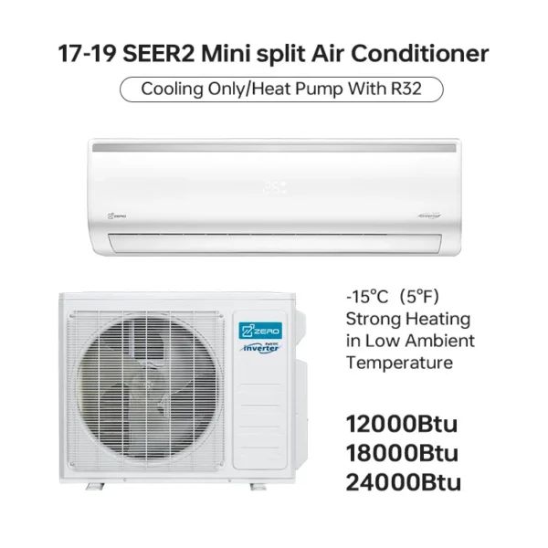 Mini Split Air Conditioner, R410A, R32, SEER17-19, 18000Btu - view 4