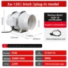 Mixed Flow Duct Fan, 220V, Plastic, HVAC - view 6