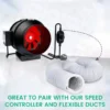 Mixed Flow Duct Fan, 900, CMH, 8-Inch, Plastic