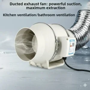 Mixed Flow Duct Fan, Inline, HVAC, 110V/220V