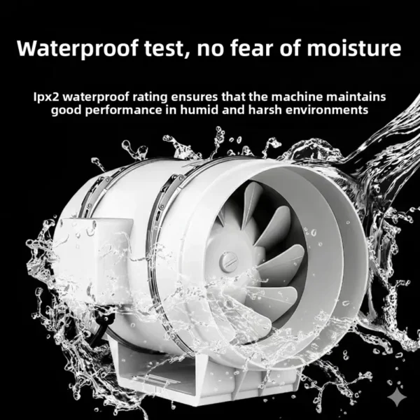 Mixed Flow Duct Fan, Inline, HVAC, 110V/220V - view 6