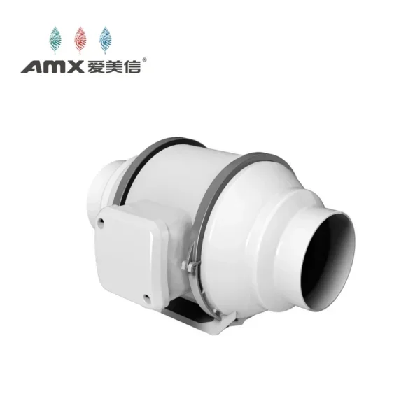 Mixed Flow Duct Fan, Plastic, 110-127V 60Hz, Full ABS Plastic