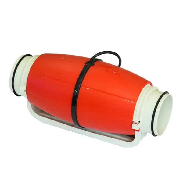 Mixed Flow Duct Fan, ST-100, RED, PLASTIC