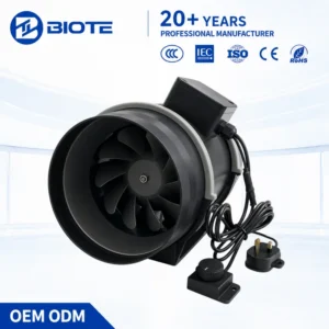 Mixed Flow Fan, BIOTE, Inline, 100-240V