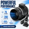 Mixed Flow Fan, BIOTE, Inline, 100-240V - view 3