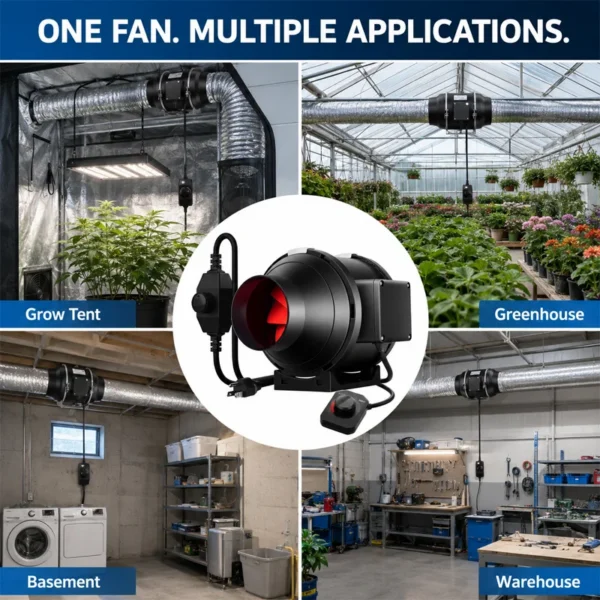 Mixed Flow Fan, BIOTE, Inline, 100-240V - view 6