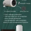 Mixed Flow Fan, Centrifugal, Inline - view 6