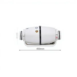 Mixed-flow High-power Duct Fan, 4-Inch