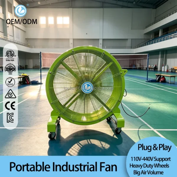 Mobile Outdoor Fan, PMSM, Aluminum Alloy, 420rpm