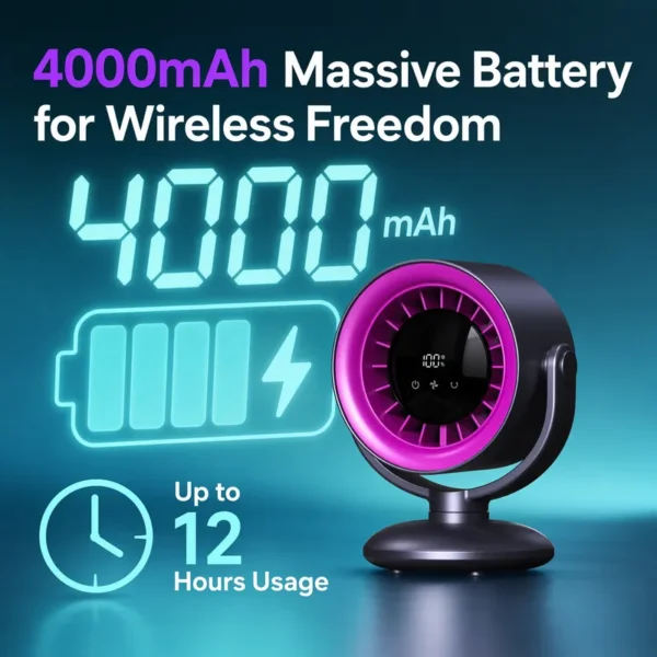 Modern Desktop Fan, 100, Portable - view 3