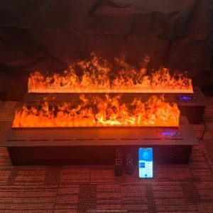 Modern Electric Fogging Fireplace, 3D, Steel