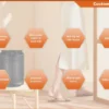 Modern Free-standing Convection Heater, 2000 W, Metal - view 4