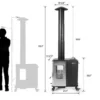 Modern Patio Heater, Stainless, Steel - view 4