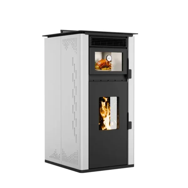 Modern Steel Pellet Stove, PS-100, Metal