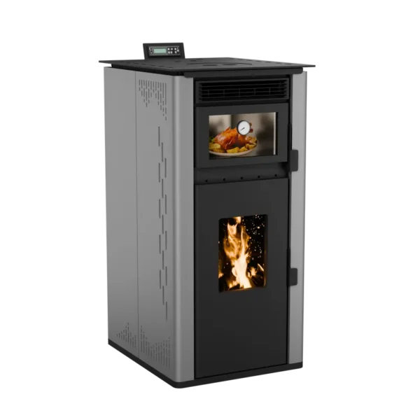 Modern Steel Pellet Stove, PS-100, Metal - view 2